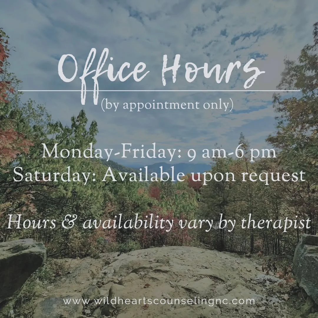 ๐Office updates๐
 ๐ฟ We are extending our office hours!
๐ฟ We have therapists who are currently accepting new clients(in person & virtual).
๐ฟ Hours are by appointment only & availability varies by therapist.
๐ฟThe best method to reach out