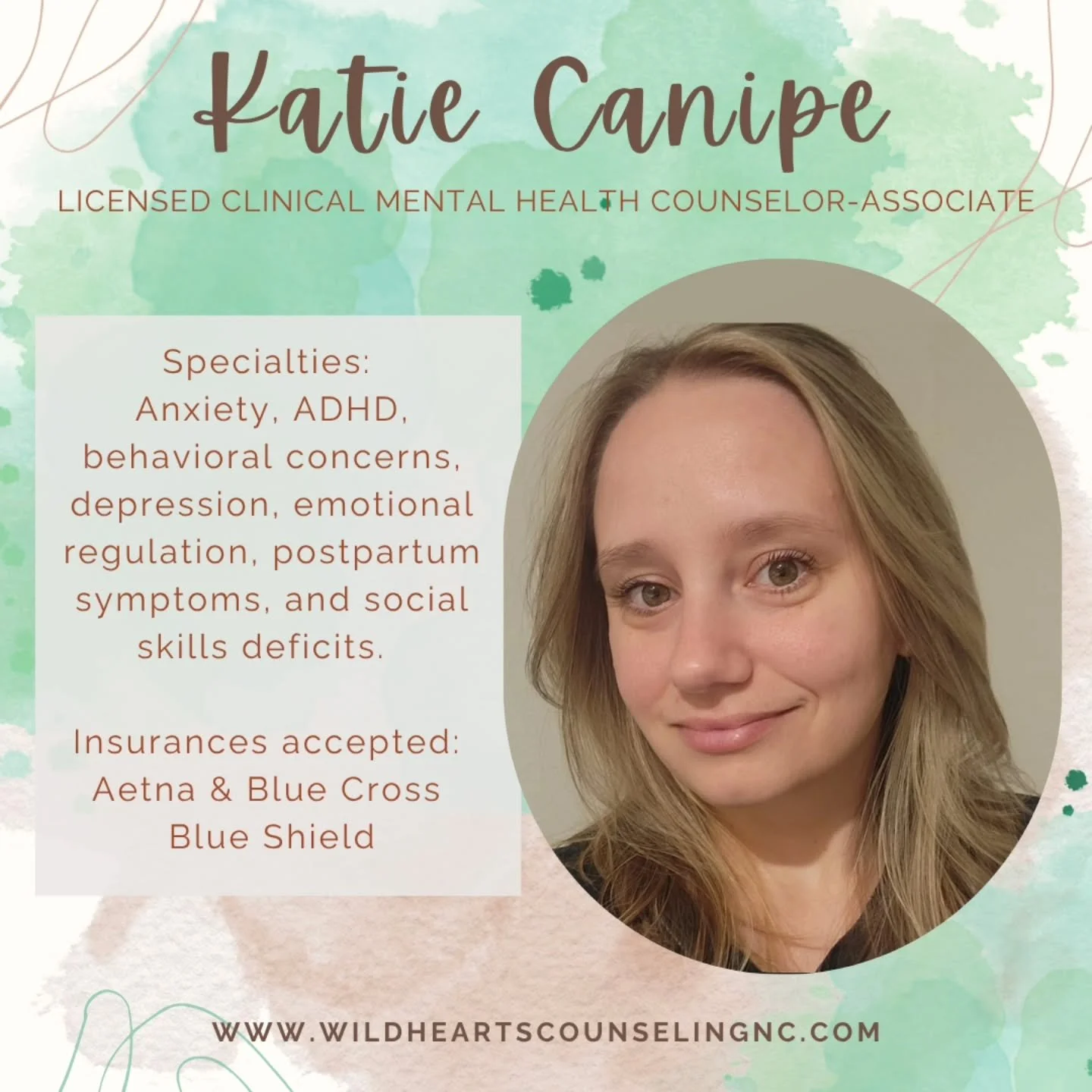 🌿✨ We&rsquo;re thrilled to welcome Katie to Wild Hearts Counseling! 💚
Katie&rsquo;s nurturing and nonjudgmental approach makes her a perfect fit for our team. We know she&rsquo;ll make a meaningful impact on so many lives, and we're looking forward