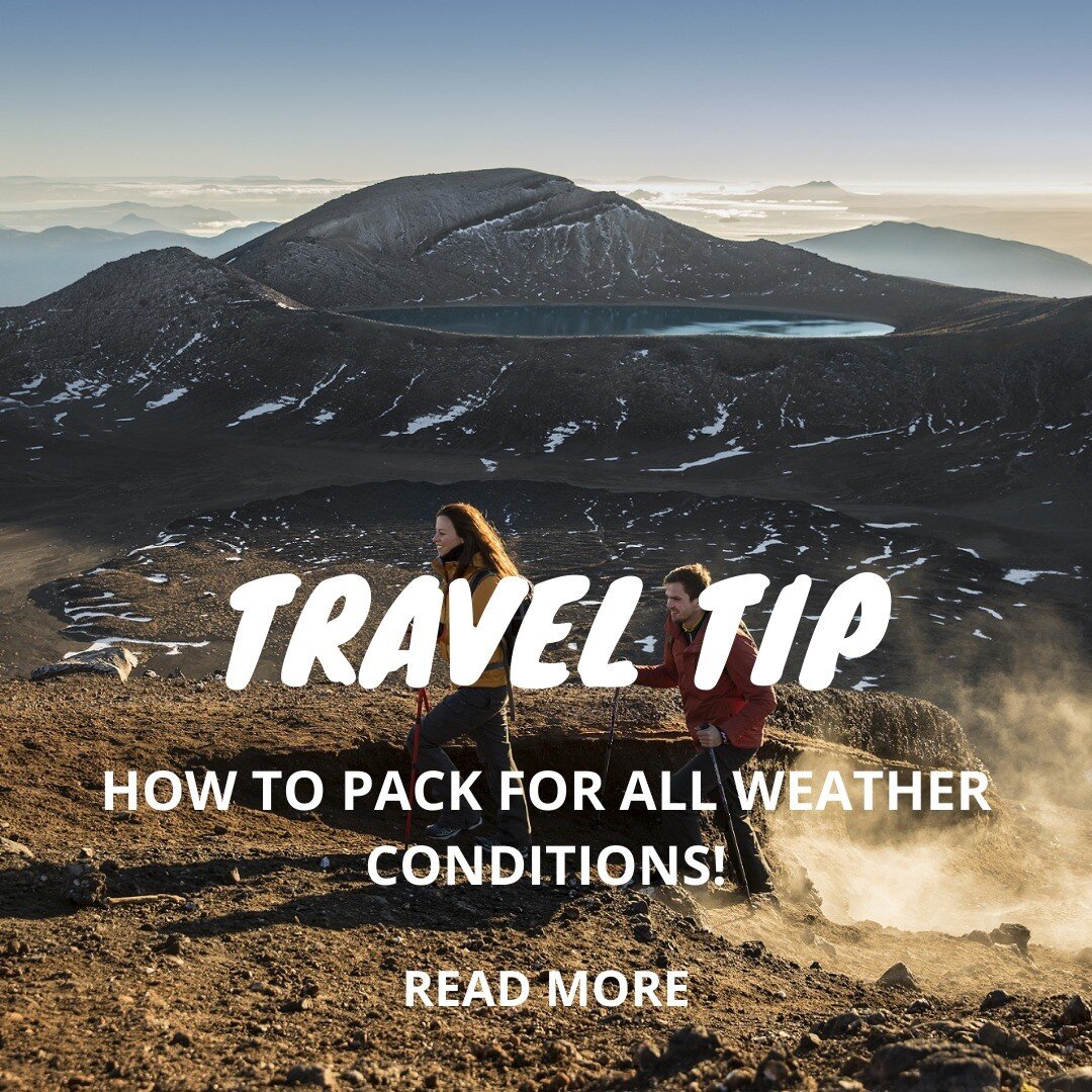 #TipTuesday #traveltip

New Zealand weather is often described as four seasons in one day! ☀️🍂🌧️🌻

Whether you're going on a tramp or a mountain hike, we recommend always packing for every season!

Here&rsquo;s some must packs to ensure you have s