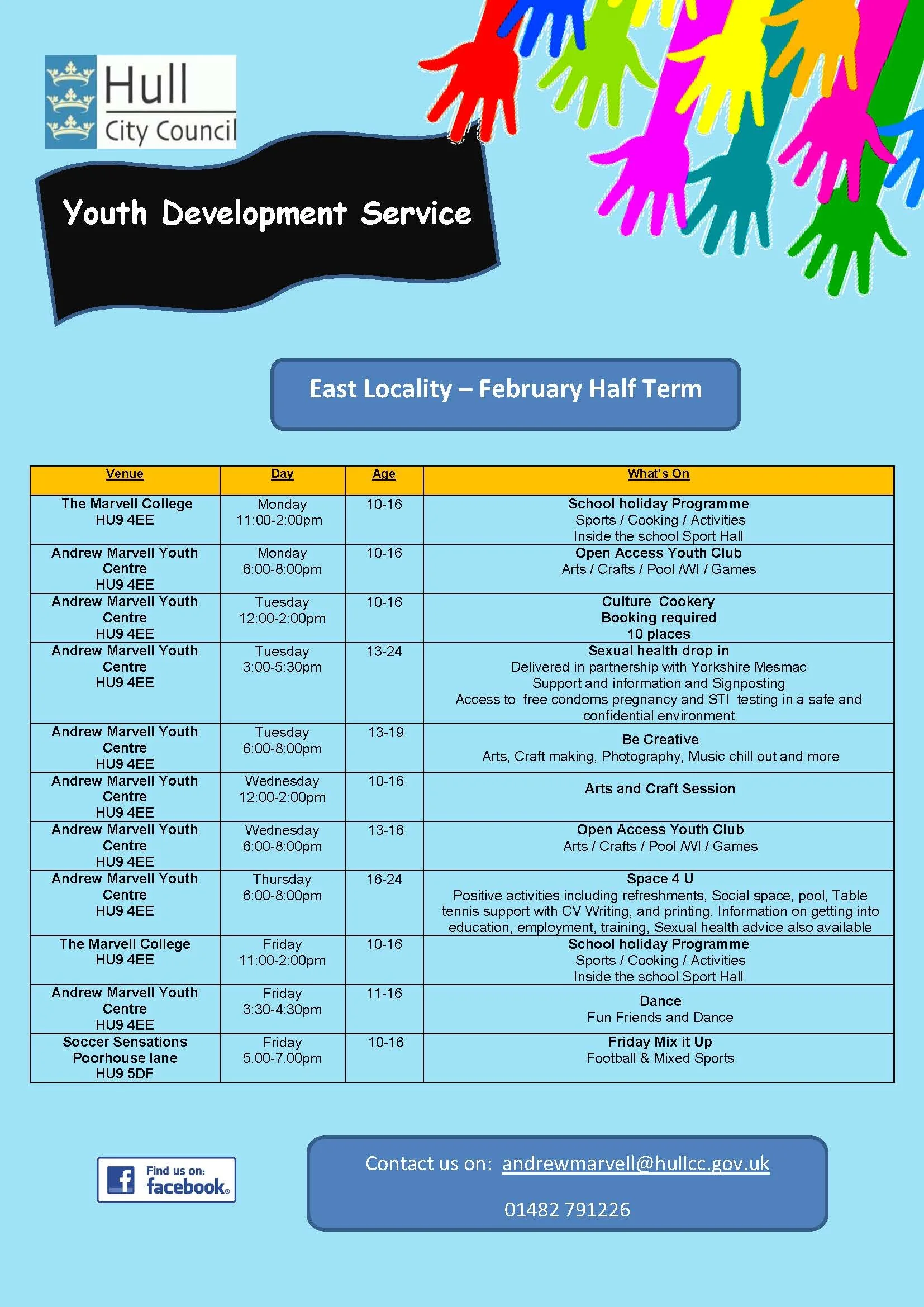 Arts & Craft Session (10-16yrs)