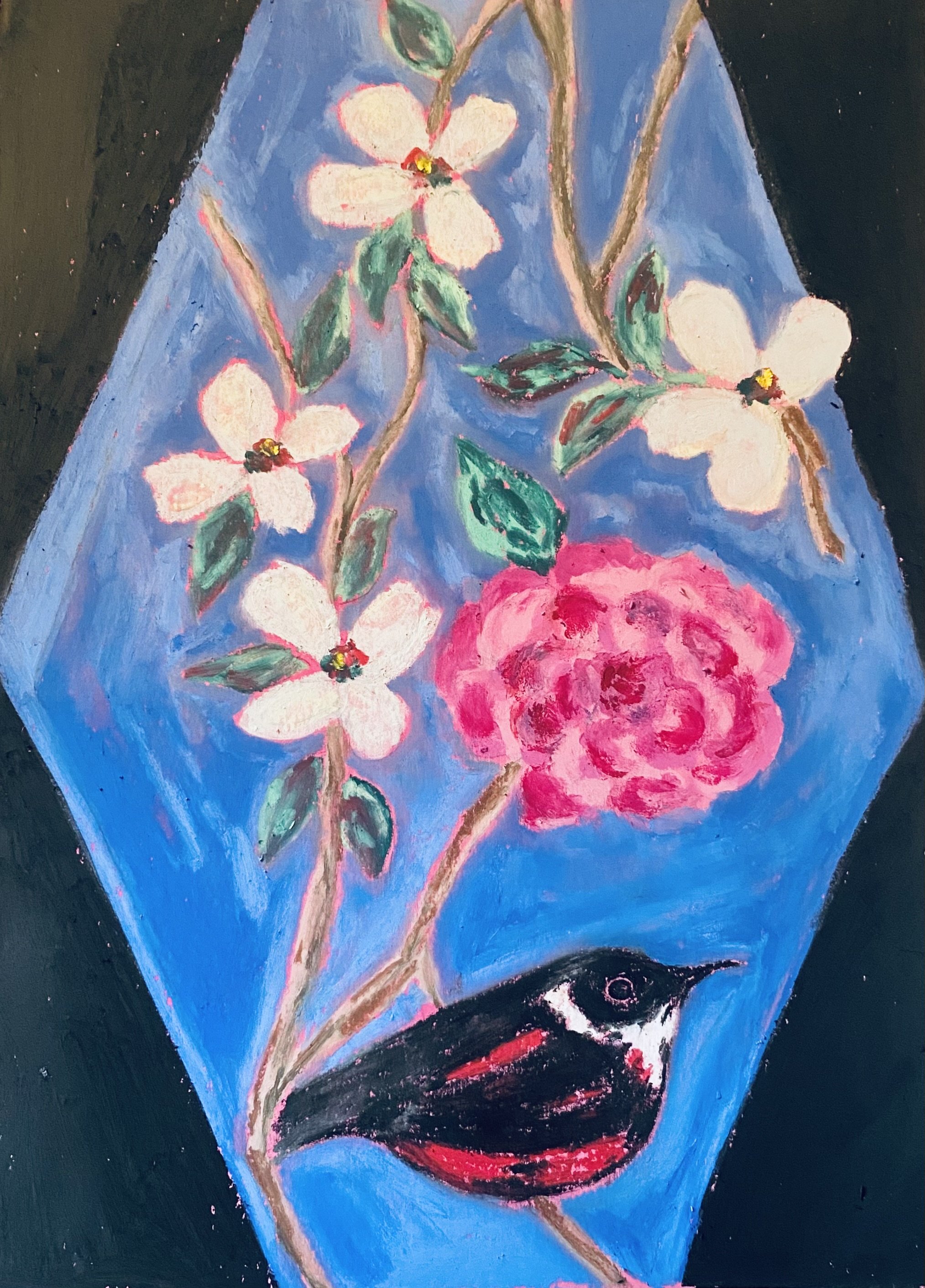  9 ×12 oil pastel on mixed media paper   