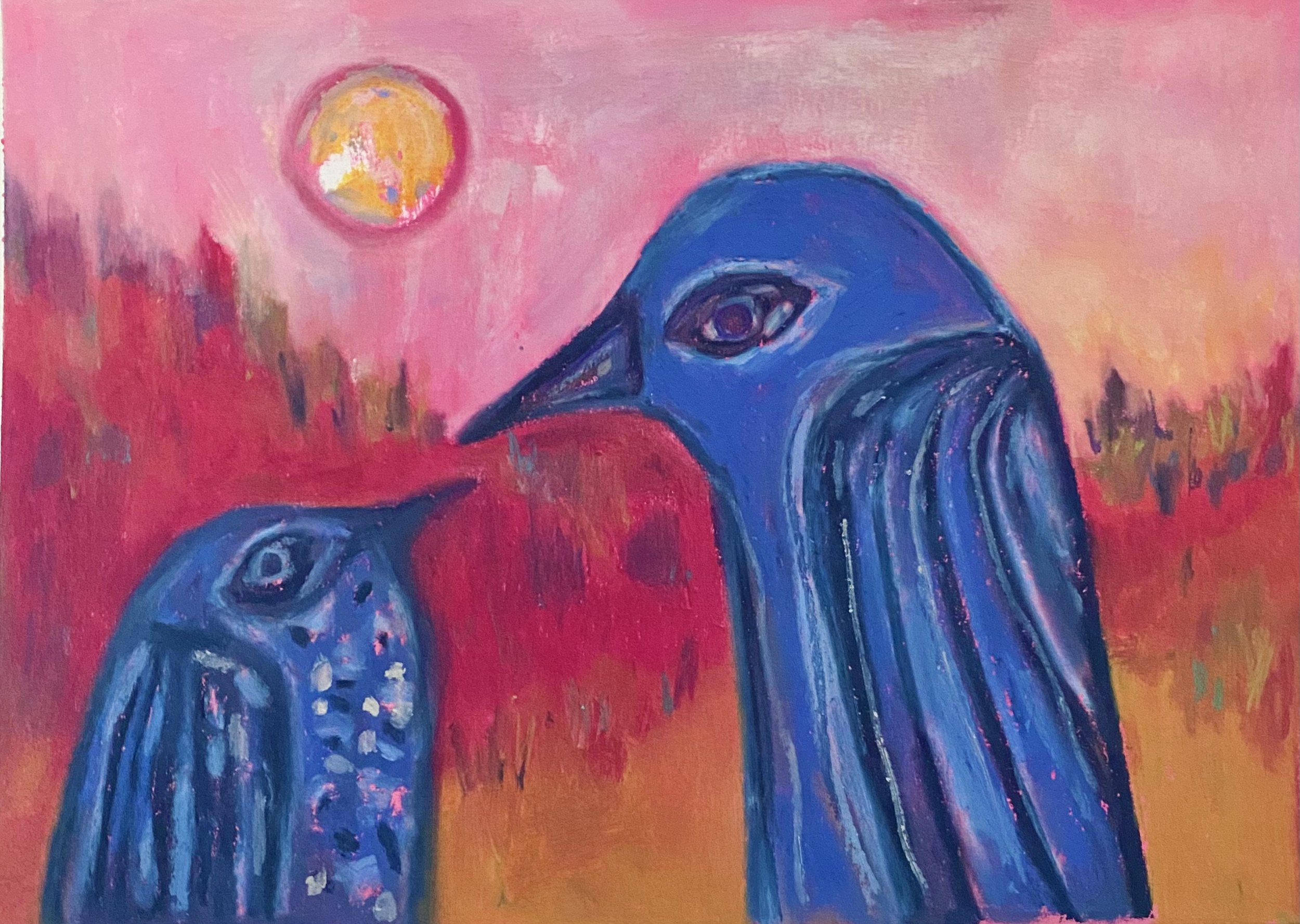  9 ×12 oil pastel on mixed media paper   
