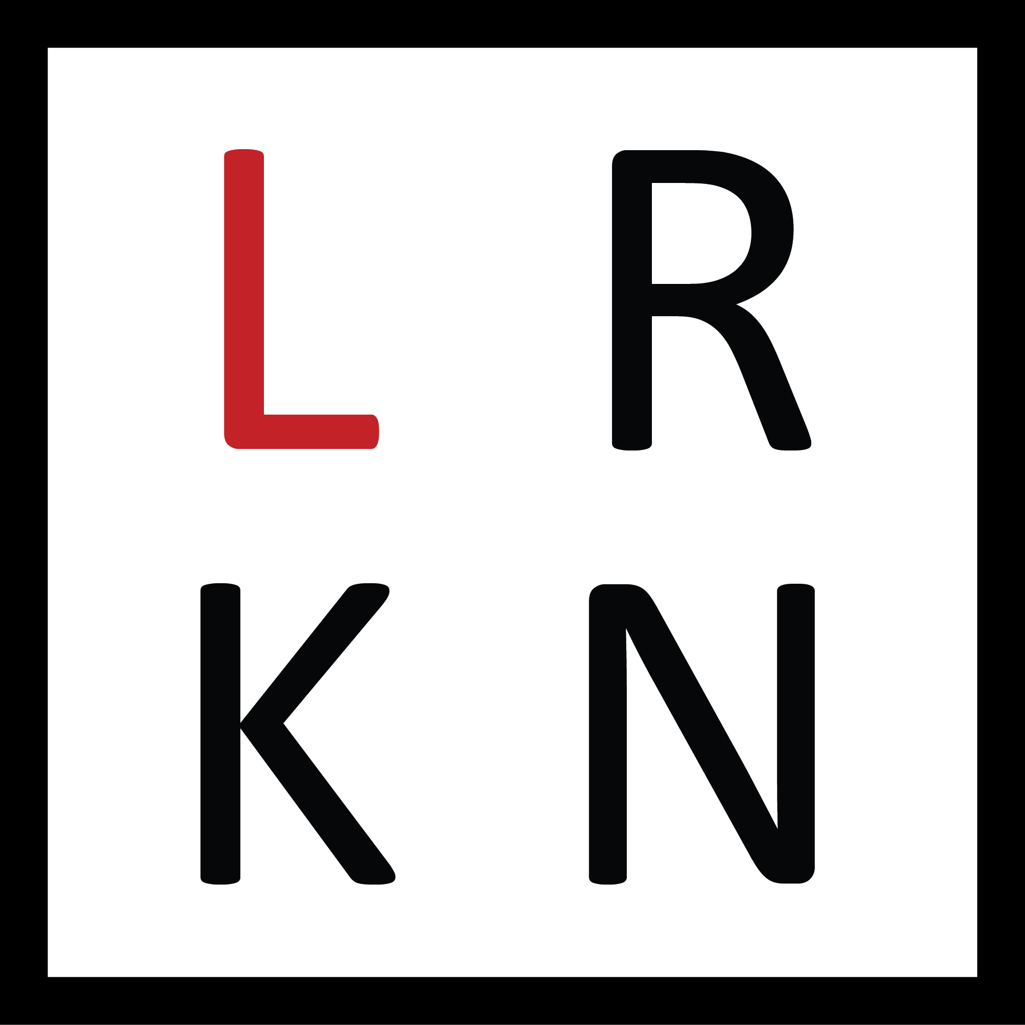 LRKN Logo - Larkin Express Logistics’ 4-Letter square logo.