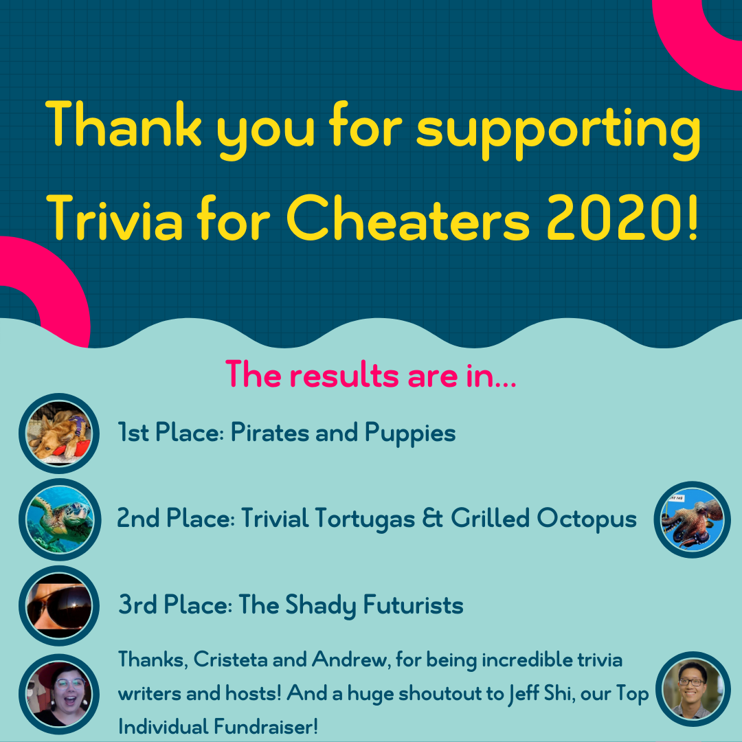 Announcing 2020's Trivia for Cheaters Winners!