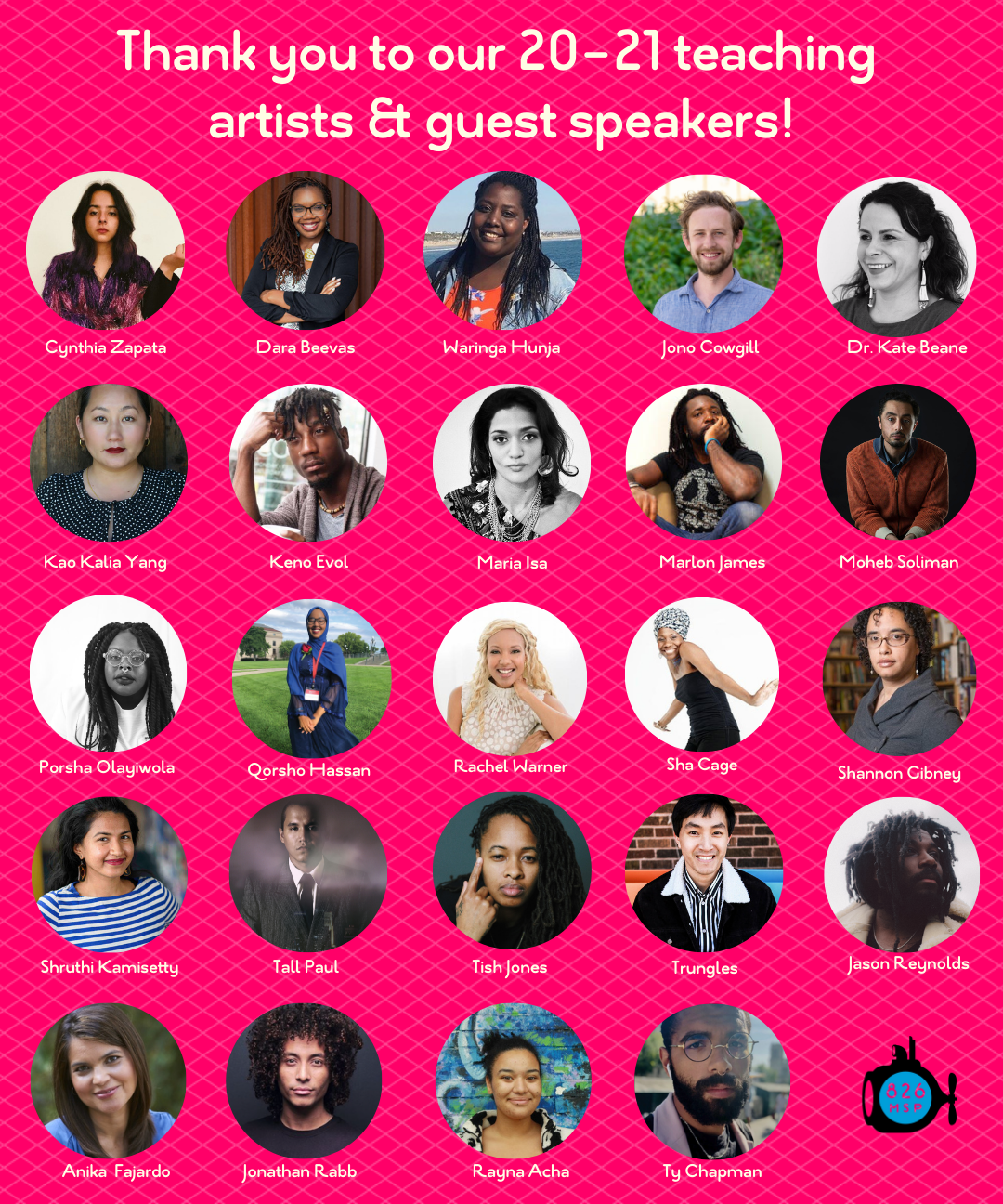 Thank you artists and guest speakers!