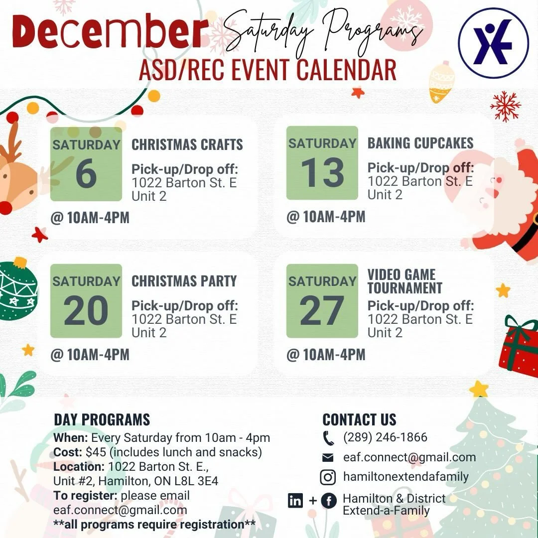 Happy December!❄️⛄️
Here’s our monthly calendar for our Youth Group, along with our Winter Break schedule. We hope it helps you plan for the weeks ahead!
If you have any questions or would like to register, please feel free to send us an email!