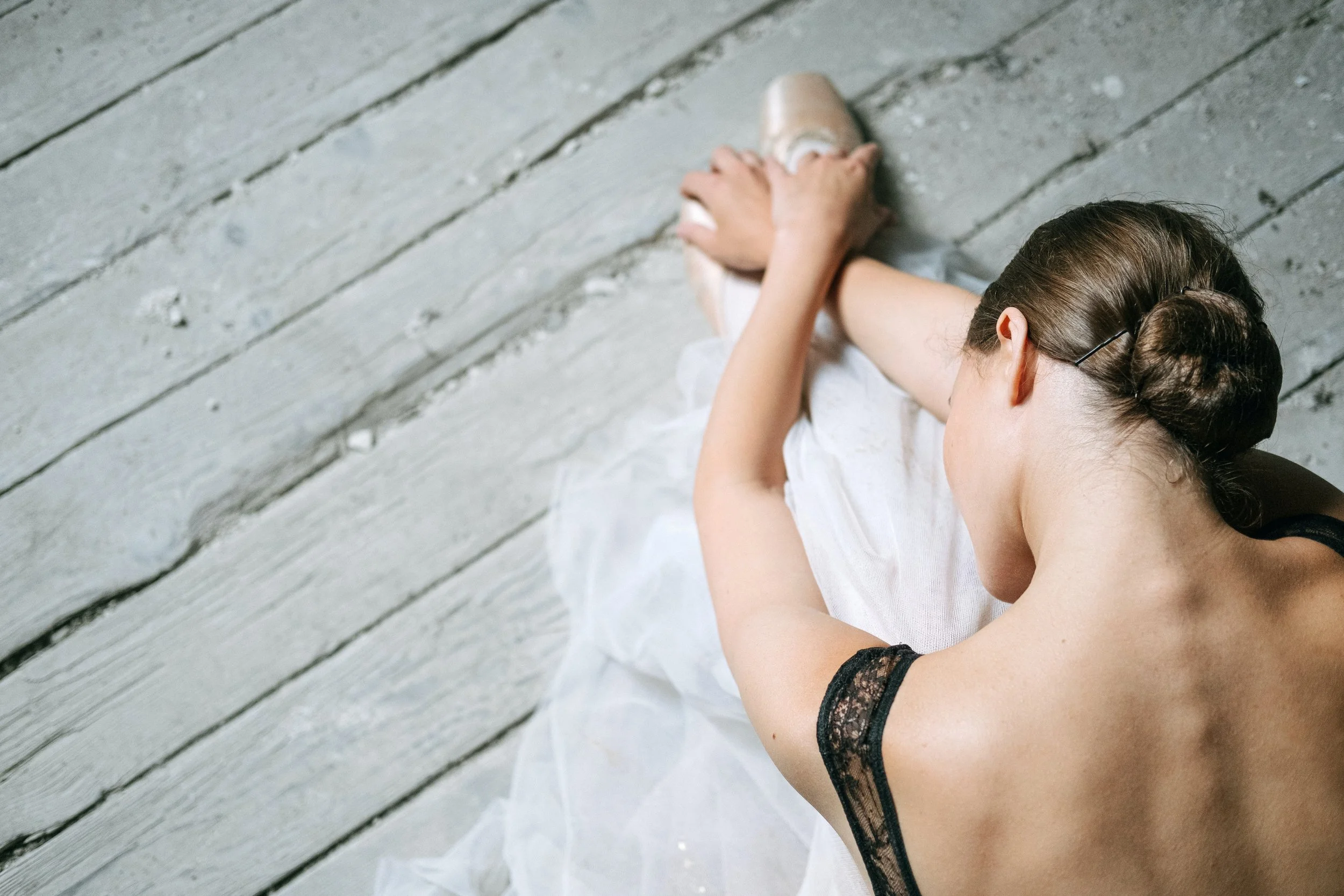 ballet dancer stretching