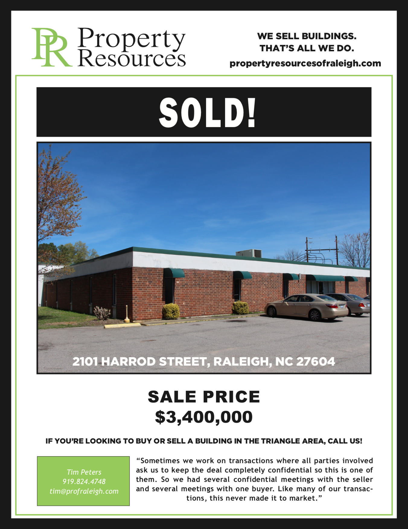 Commercial Real Estate Firm Property Resources of Raleigh