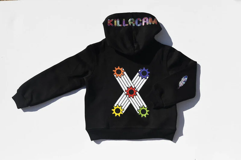 Patch Work Hoodie - Black