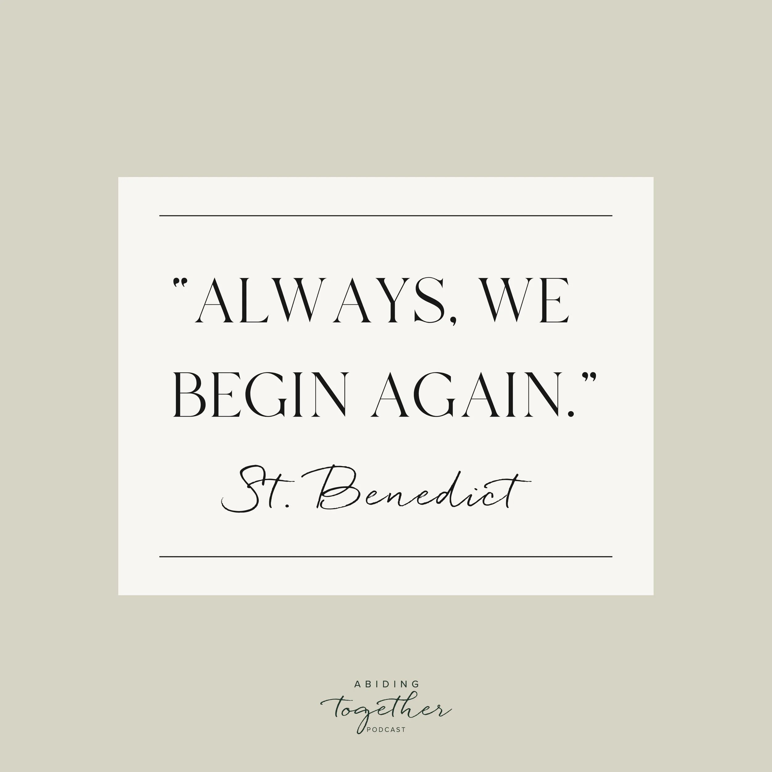 S10 E01:  We Begin, Again