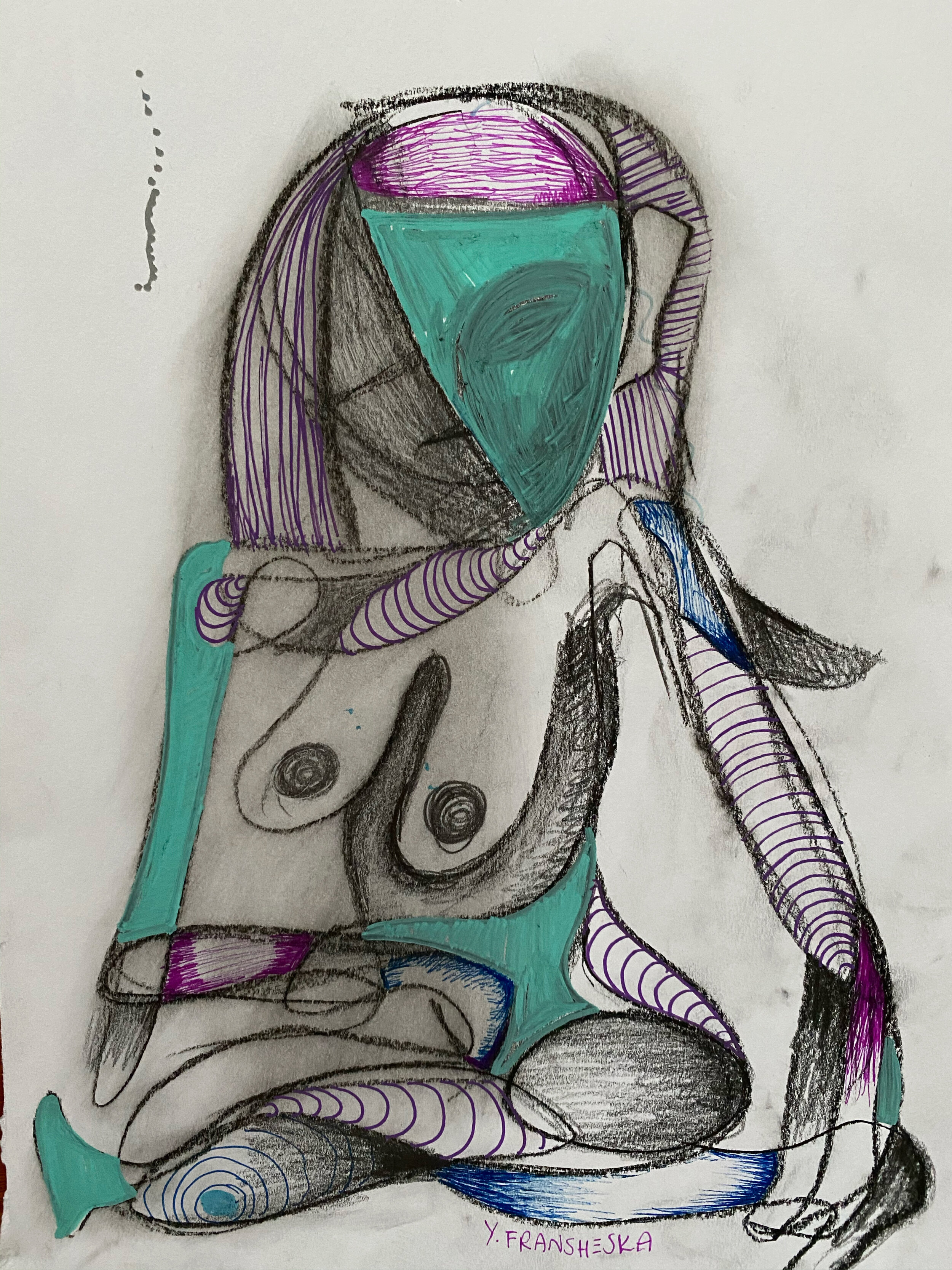 A Woman Sitting Down