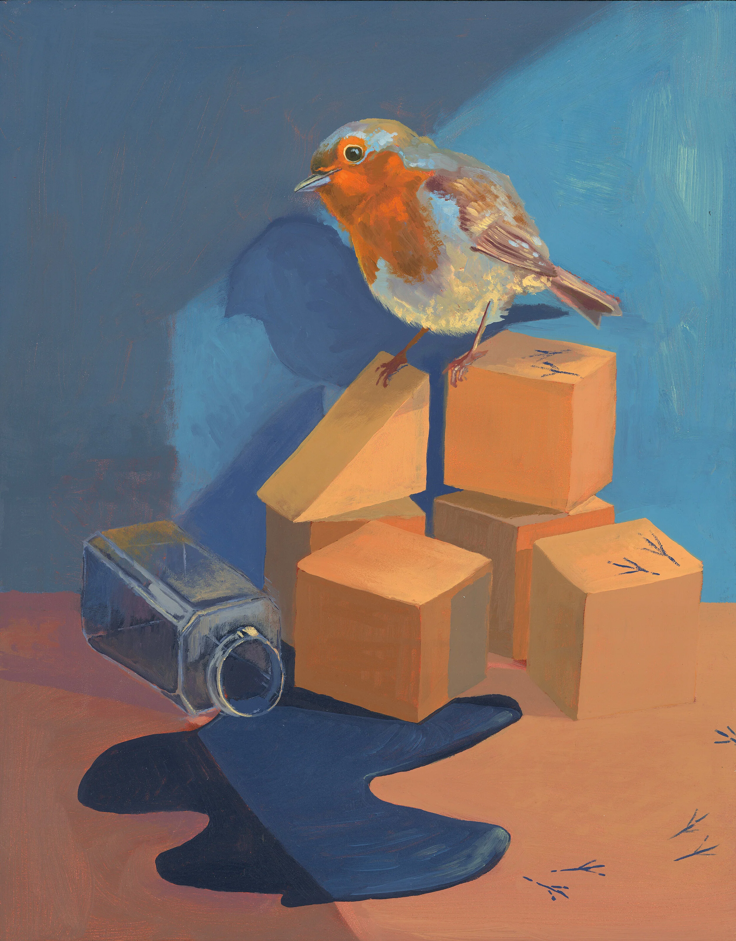 Blue, Bird, and Blocks