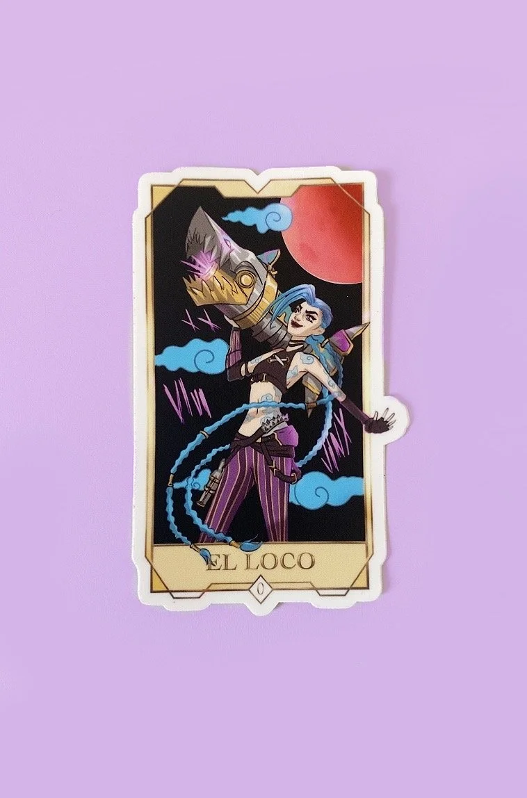 Pegatina El loco tarot Jinx Arcane