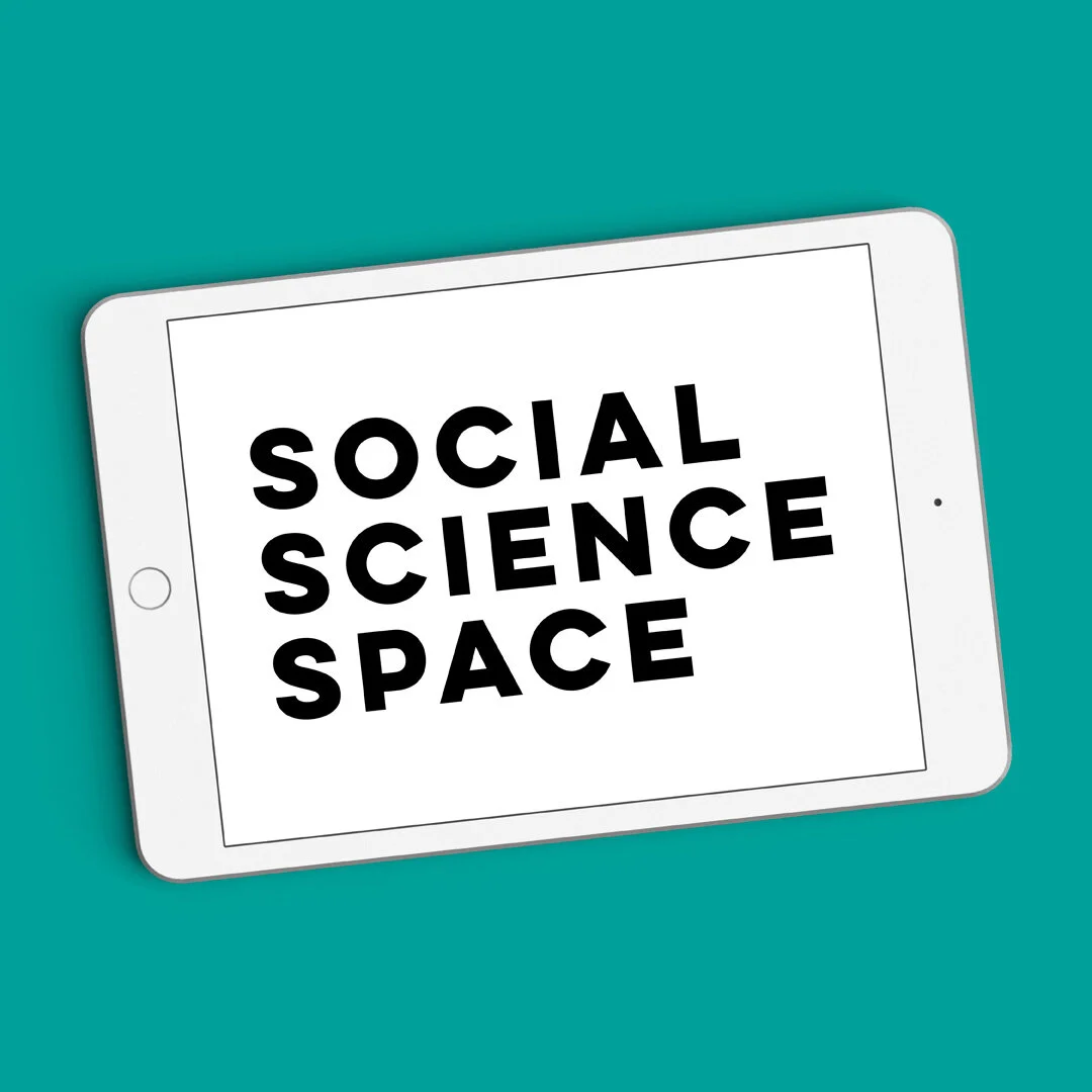 Social Science Space logo on iPad