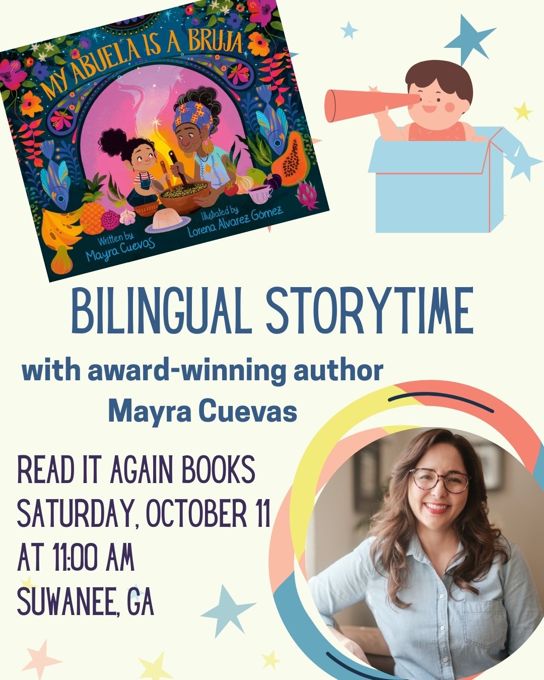 Read It Again Books, Johns Creek, GA on Oct. 11 at 11a.m.