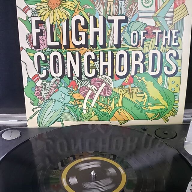 Man, I love Flight of the Conchords. Brett and Jemaine are great musicians, actors and song writers and are super funny. The HBO show and all their albums are some of my all-time favorites. #rhymenocerous #hiphopapotamus #mutha-uckas #vinyl #fotc