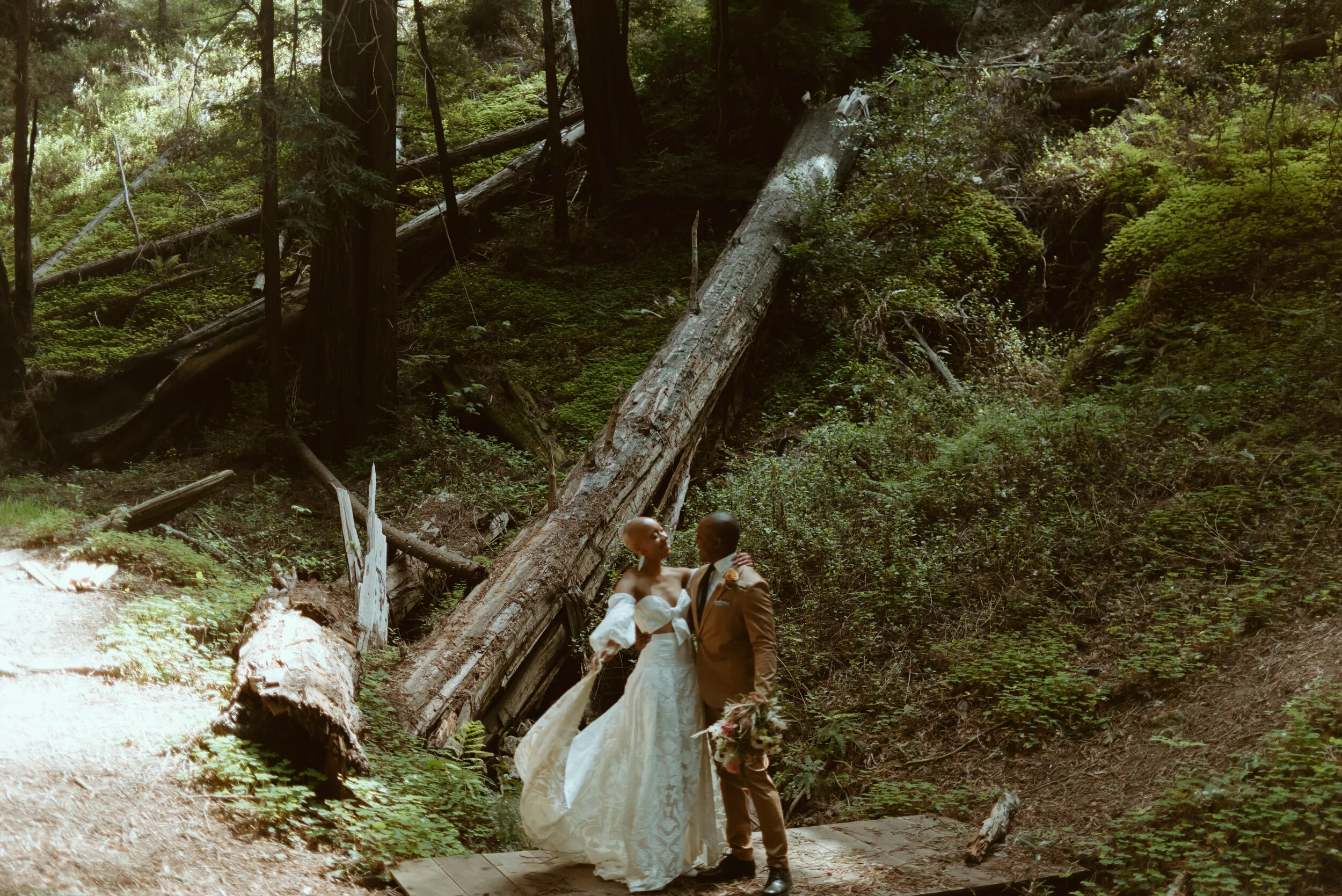 Whimsical Forest Elopement in Big Sur, California 