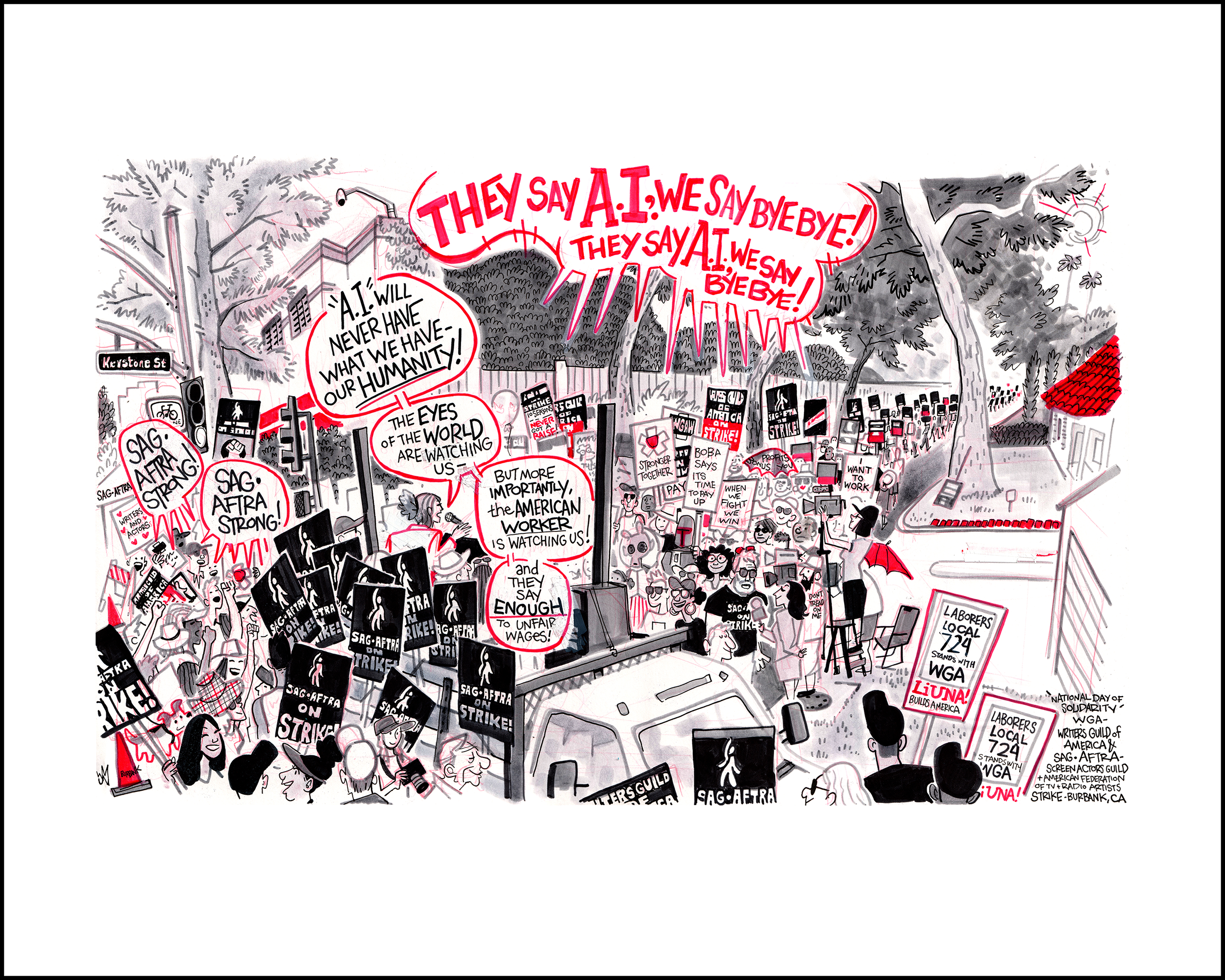 Art Print - Hollywood Strike vs. AI
