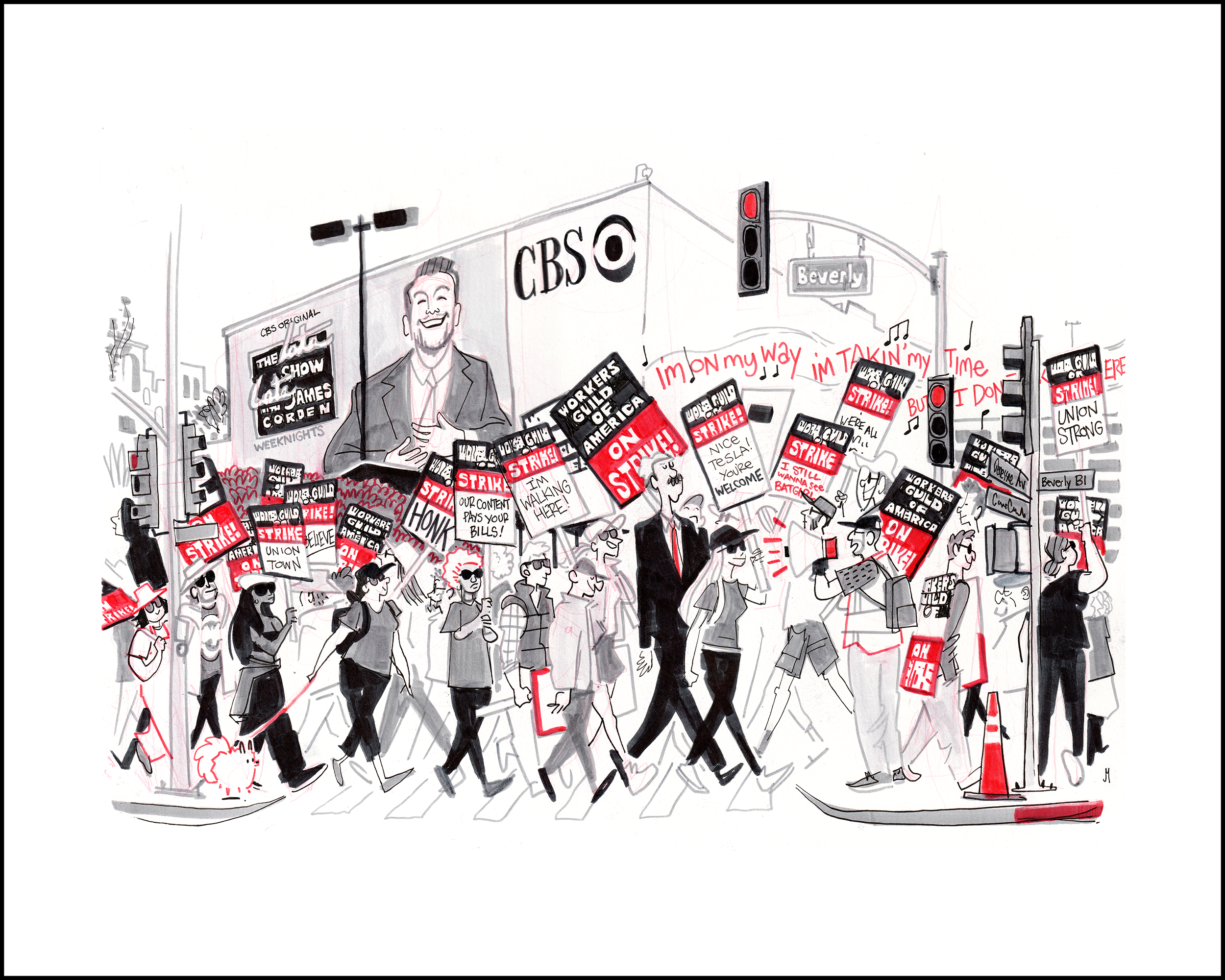 Art Print - Writers' Strike at CBS