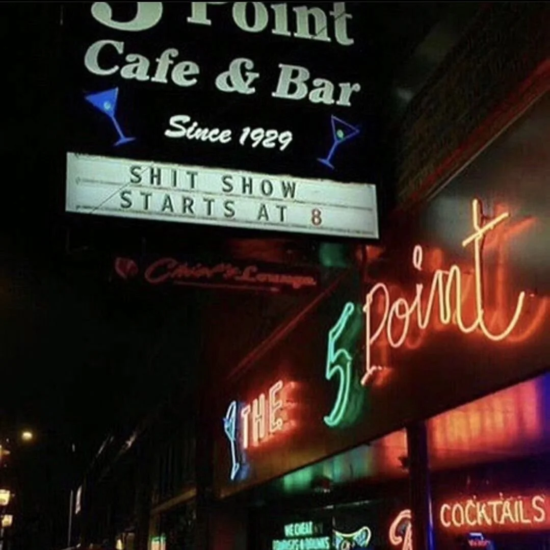 A throwback to the reader board days but the message is still true today 🤪

New Year's Eve celebration tonight! We're open 24hrs. No cover. 21+ after 8pm. Full menu and full bar. Great view of the Space Needle. Free champagne toast at midnight!

#th