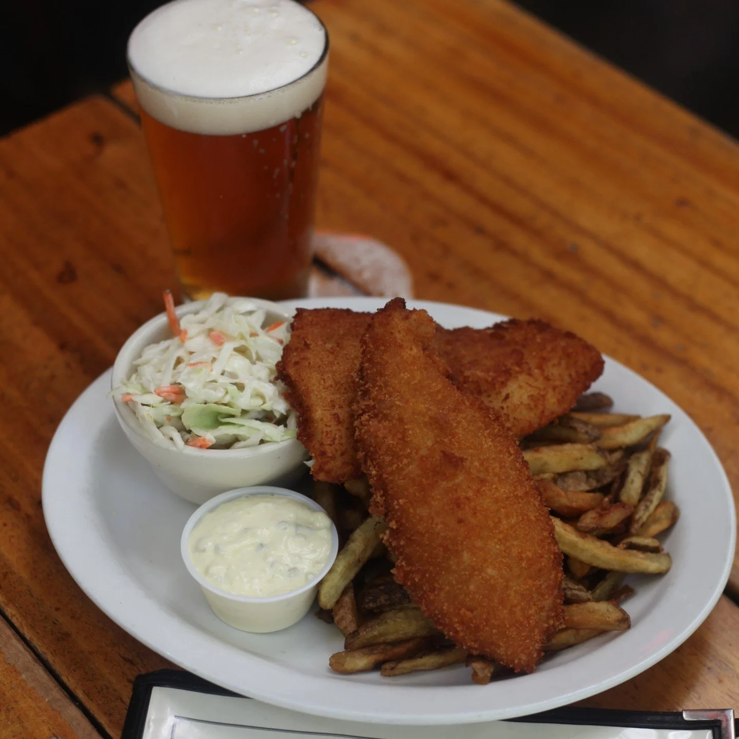 Here in the Pacific Northwest, fish &amp; chips is a year-round craving. 
Our Alaskan cod filets are fried to a golden brown then served with tartar sauce, coleslaw and a  mound of our hand-cut fries.

#alcoholicsservingalcoholics #seattlediner #dive