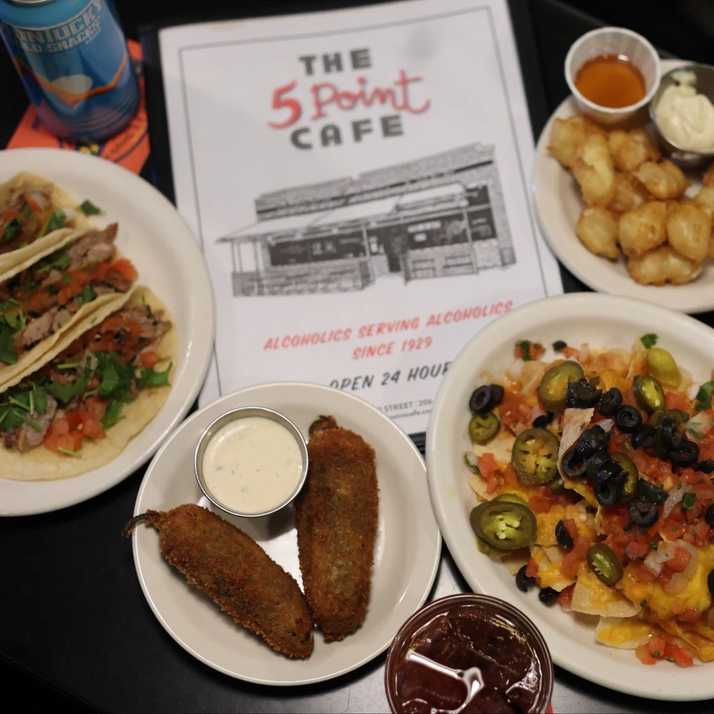 Other places offer "Happy Hour" but we're over here making it PLURAL and meaning it. 

6-8am. Breakfast Happy Hour(s). 
3&ndash;5pm. Afternoon Happy Hour(s). 

Twice daily. 
Multiple hours.
Countless ways to enjoy.
Every Monday-Friday.

Lin