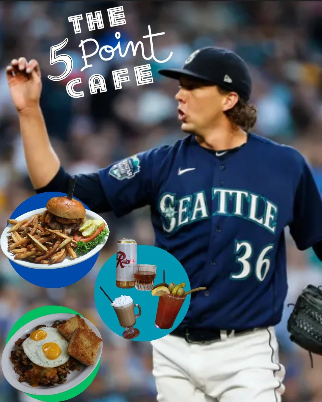 Opening day is here, baseball fans! Allow us to share a little history.

1929 - The 5 Point Caf&eacute; opened
... (some other stuff happened)
1933 - Prohibition ended
... (more stuff)
1969 - The Seattle Pilots were formed
1970 - The Pilots were sold