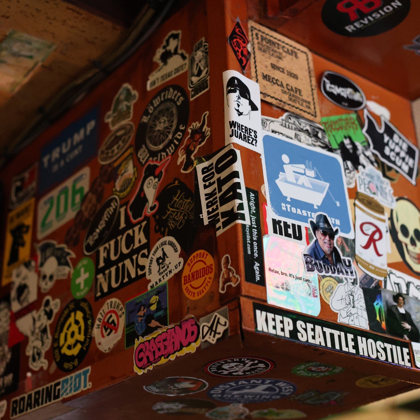 Back when Seattle was all flannel, dive bars, and absolutely zero concern for offending anybody, places like The 5 Point were the norm. 

We&rsquo;re still here, still covered wall-to-wall in stickers, still serving up good times and still letting th