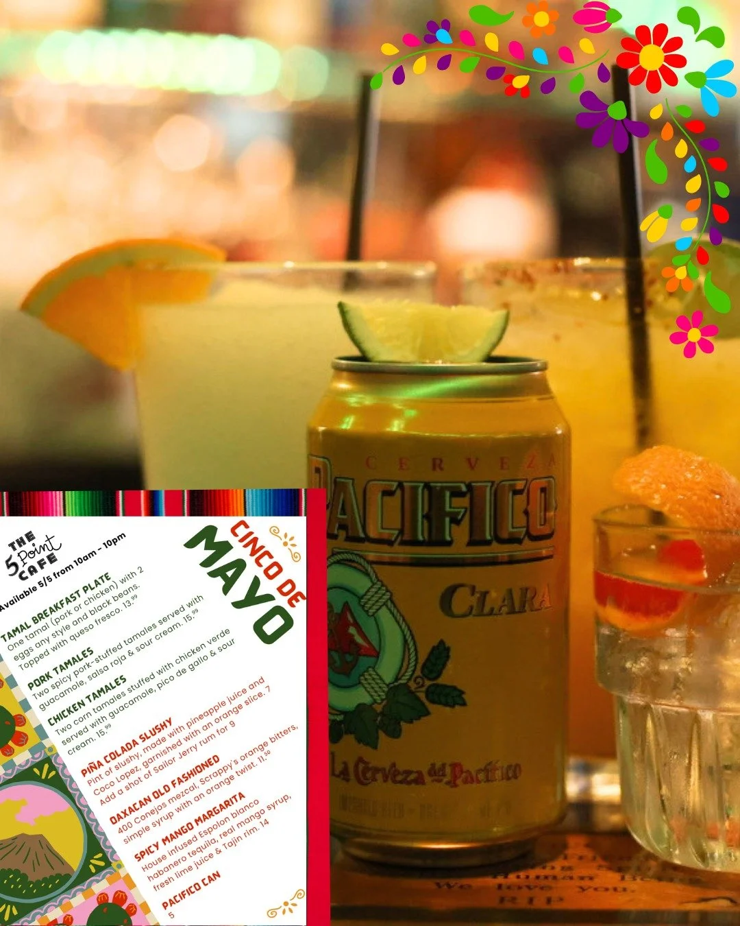 Cinco de Mayo = drinks handled.
Pull up on 5/5 from 10am&ndash;10pm and celebrate like you mean it &mdash; only at The 5 Point 🍻

#the5pointcafe #cincodemayo #drinkspecials #belltownseattle #divebarsseattle