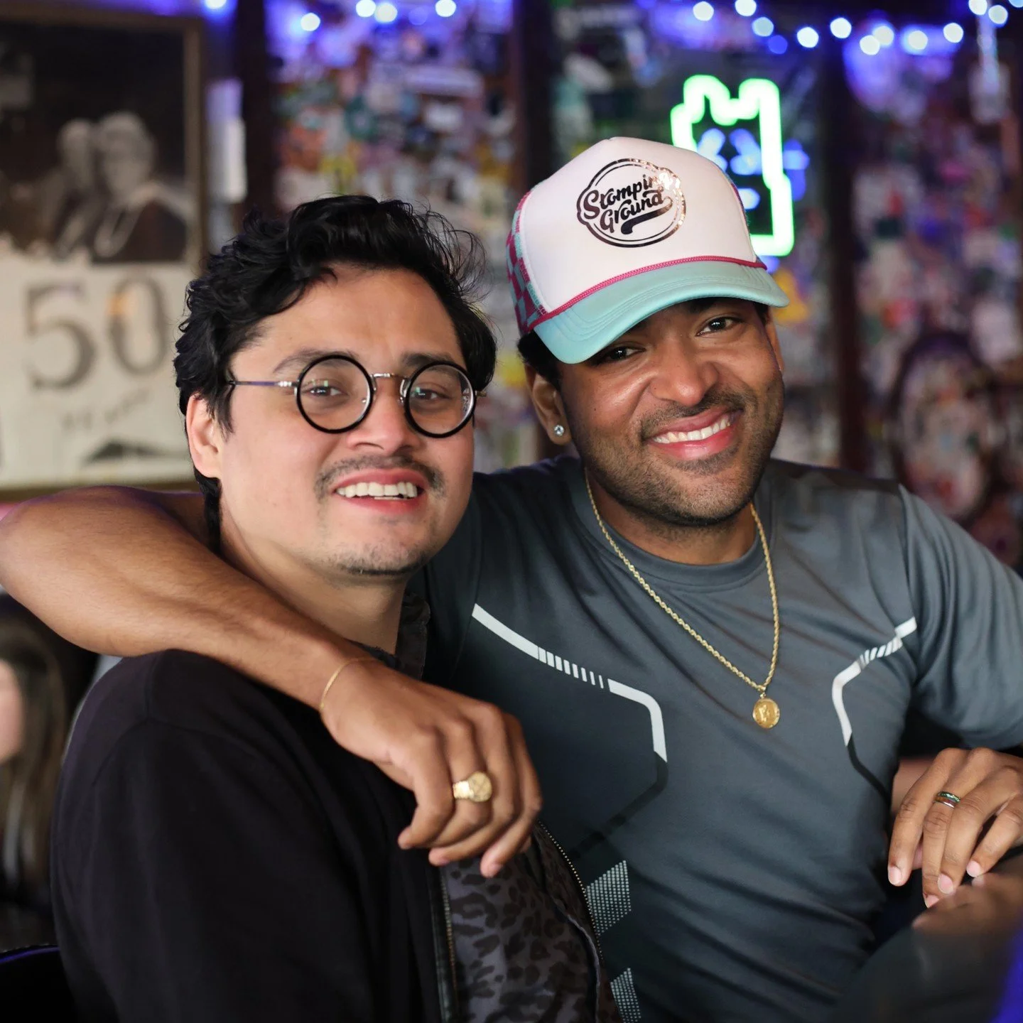 Just two sophisticated gentlemen enjoying a Michelin-star culinary experience. Please ignore the neon sign that says "We Cheat Tourists &amp; Drunks" 
 

#the5pointcafe #seattledivebars #alcoholicsservingalcoholics #since1929 #Belltownseatt