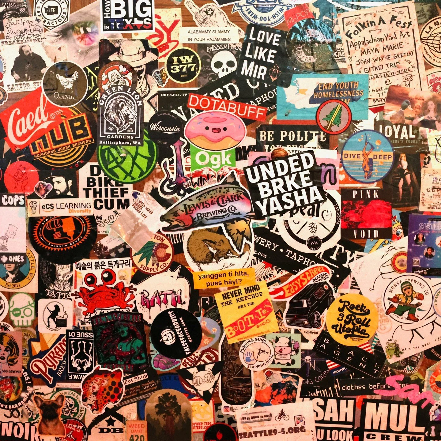 If these walls could talk, we&rsquo;d probably have to censor them, so just take what resonates with our sticker wall 😇 

#the5pointcafe #seattlebars #stickerwall #classicseattle #divebars