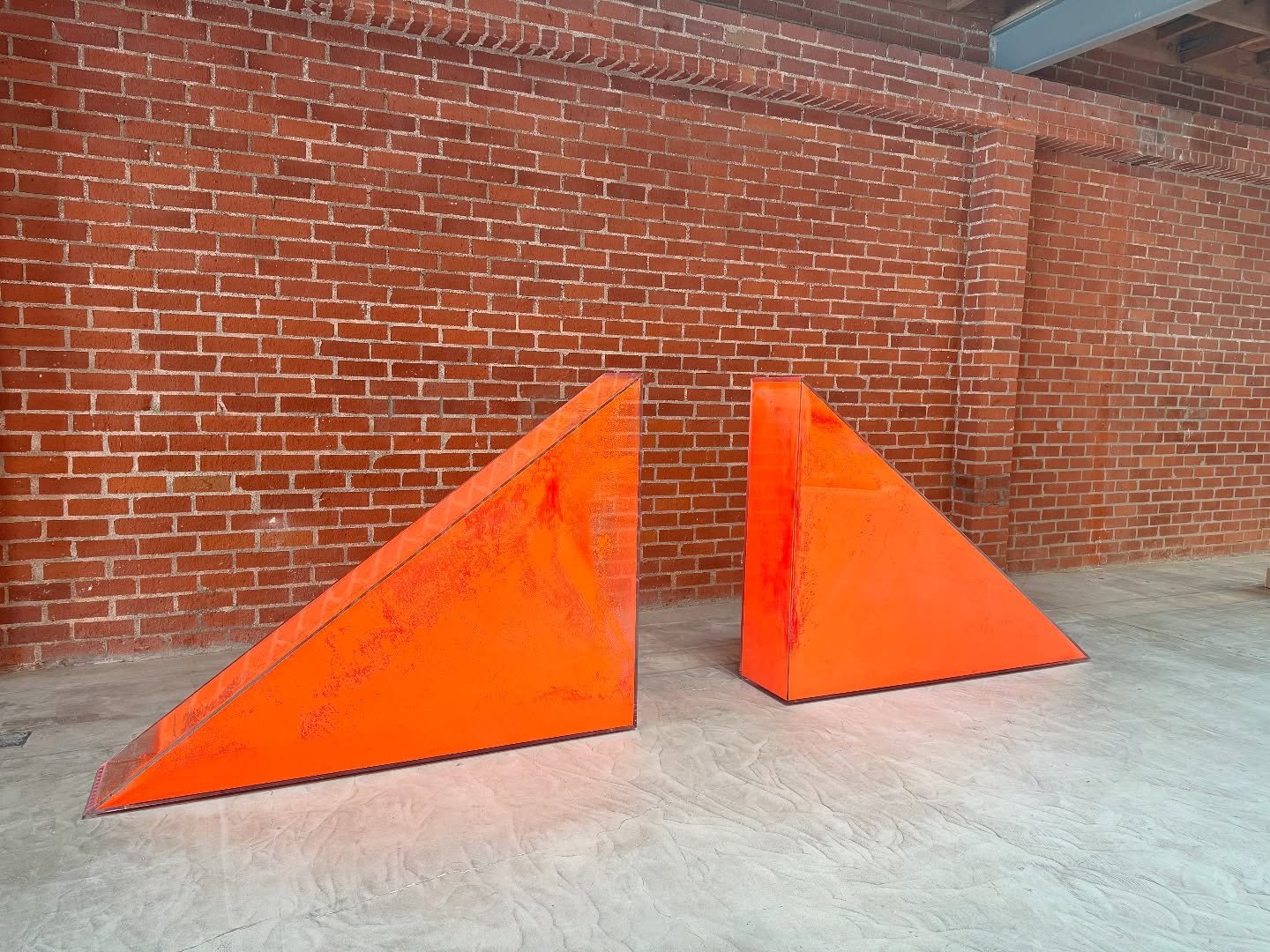 Untamed by Elizabeth Paige Smith
Pair in Blaze Orange
Acrylic encapsulating loose powder pigment 
76.5L x 16W x 58.25H (each)

On view at The Brick gallery, 518 N Western Ave, in Los Angeles through May 24, 2025
@thebrick_la 

@elizabethpaigesmithart