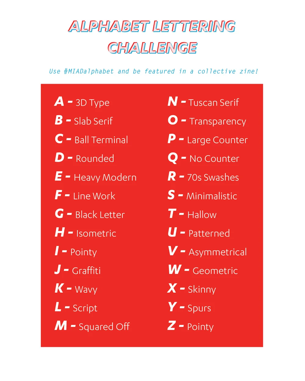 Letter A Day Miad Alphabet Challenge Chandler Hougan