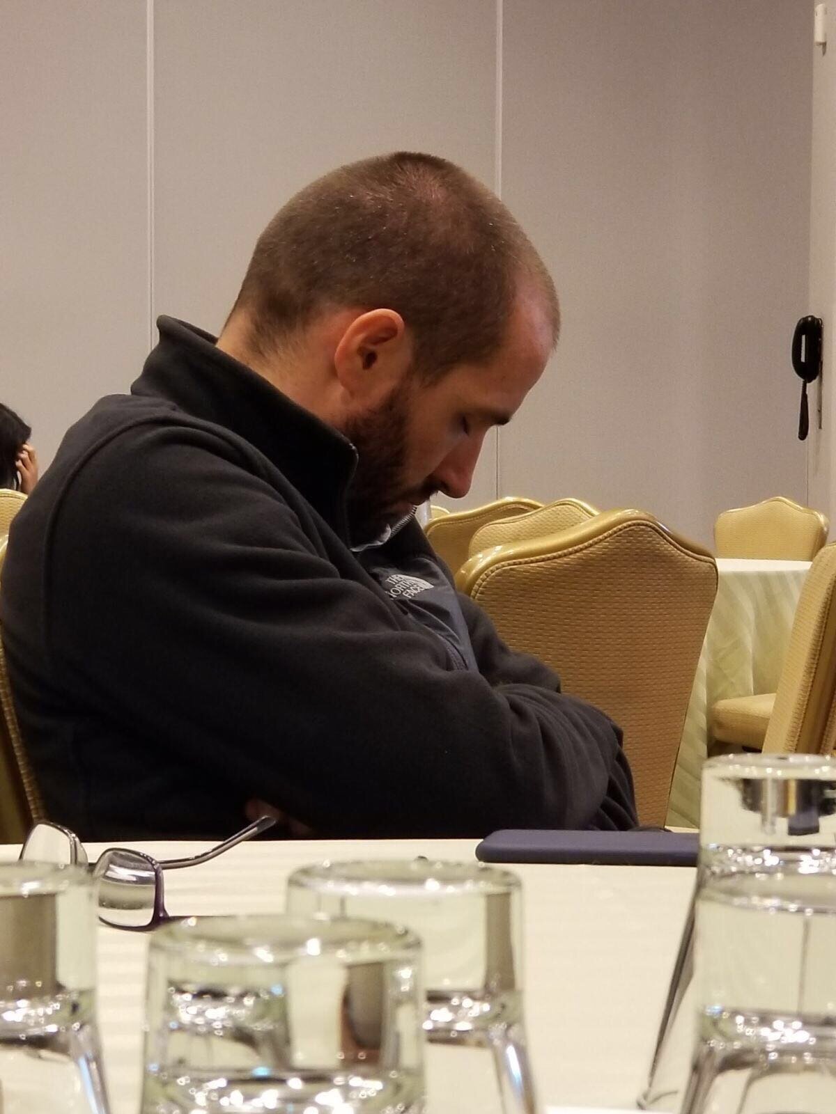 A Student Catches Dr. Weidner Napping at a Conference