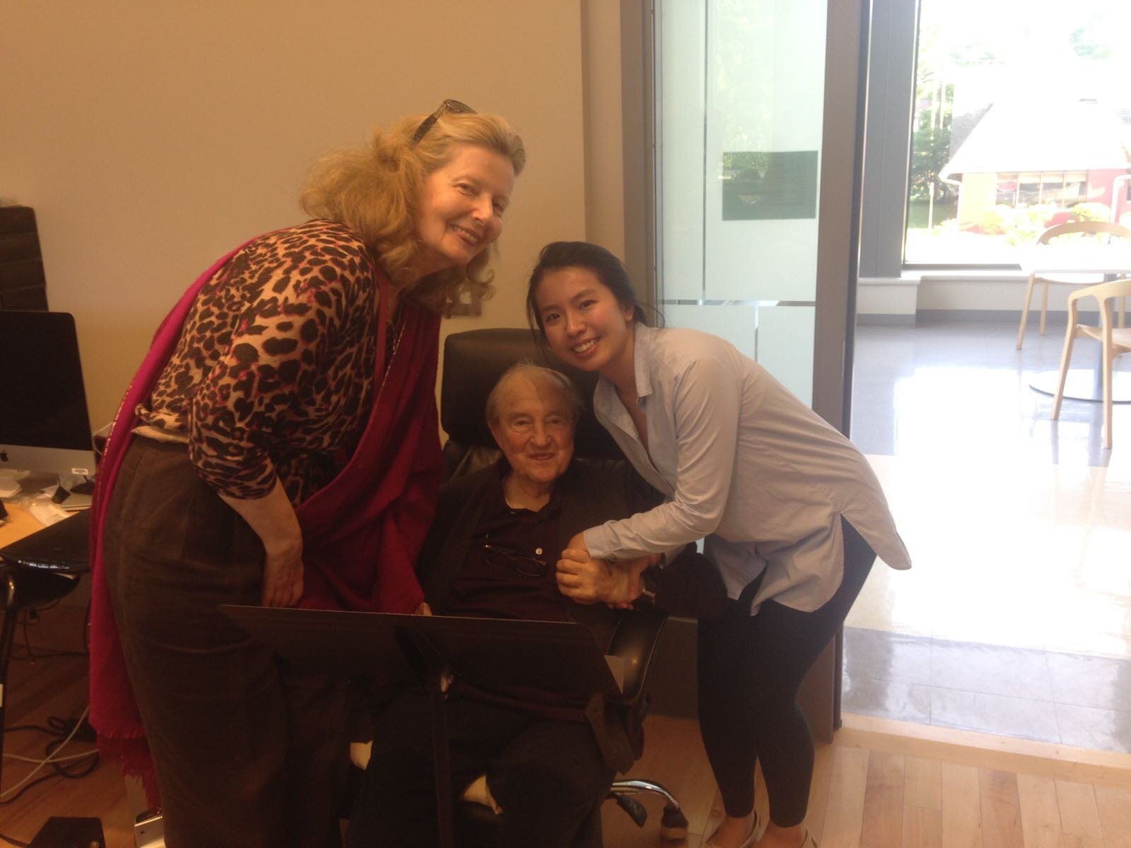 Picture with teacher Menahem Pressler and Lady Annabelle Weidenfeld in 2017