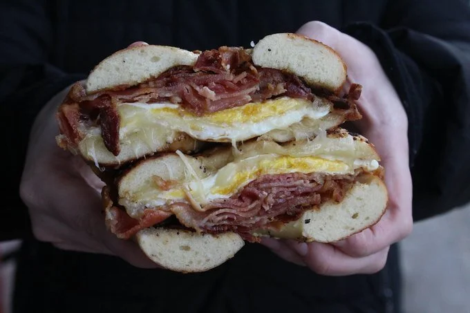 The BEC, loaded with Pat LaFrieda's bacon 