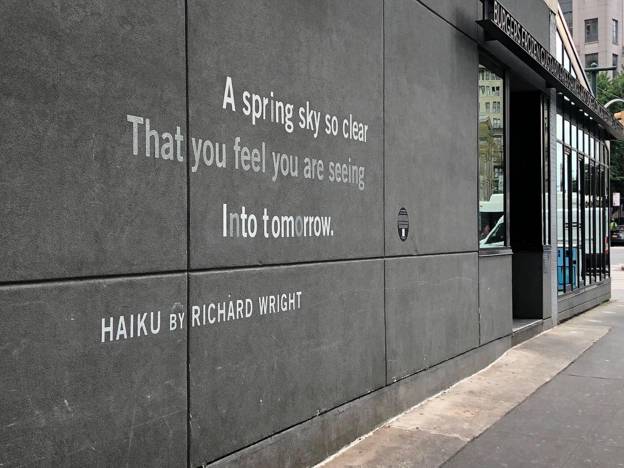  Shake Shack, Willoughby Pedestrian Plaza, corner of Willoughby and Adams Street   POETRY SOCIETY  