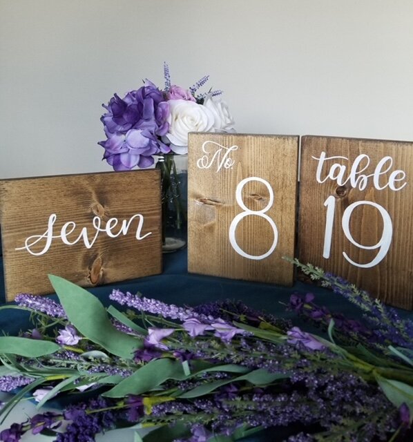 5x7 wood table numbers
