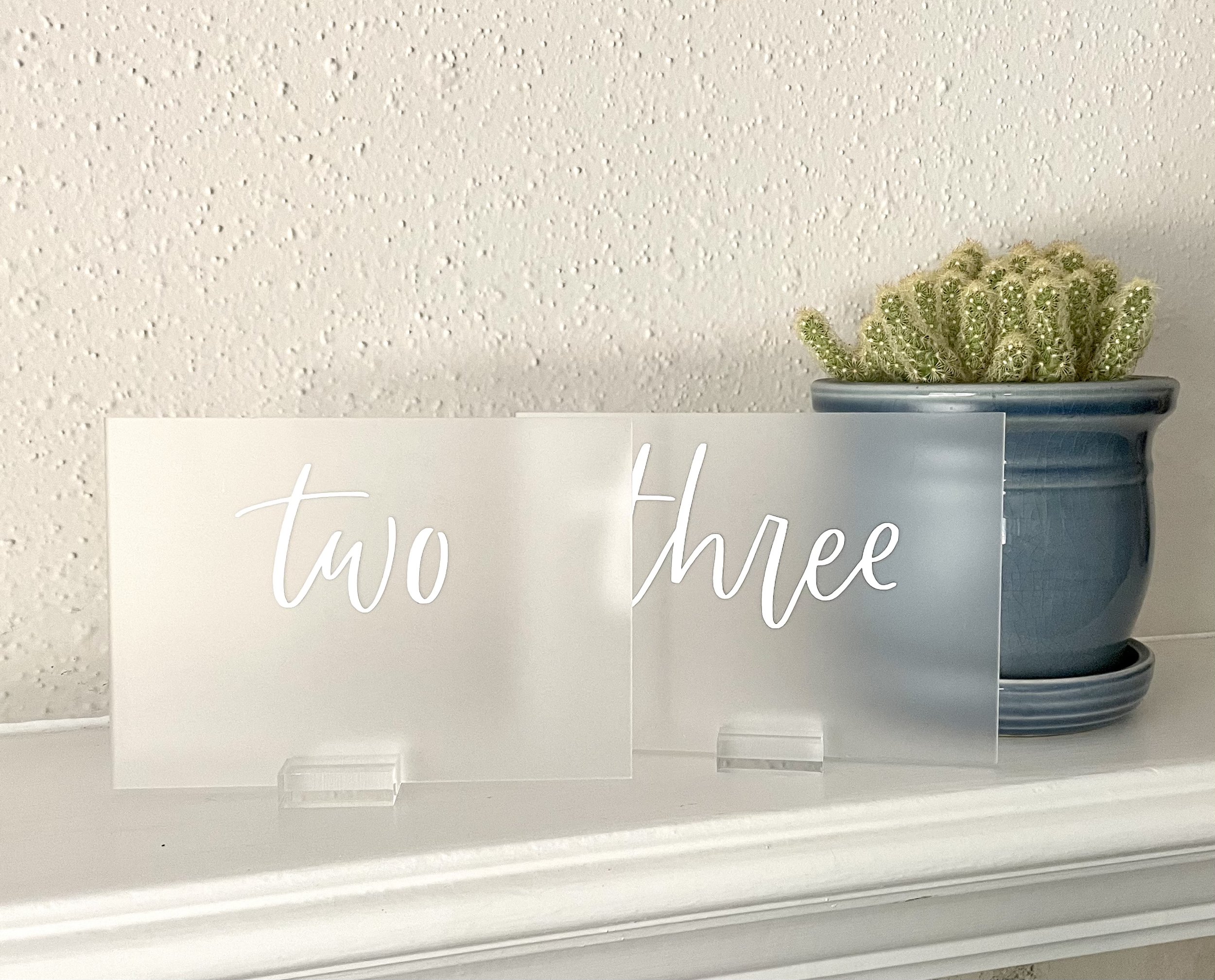 7x5 frosted acrylic table numbers
