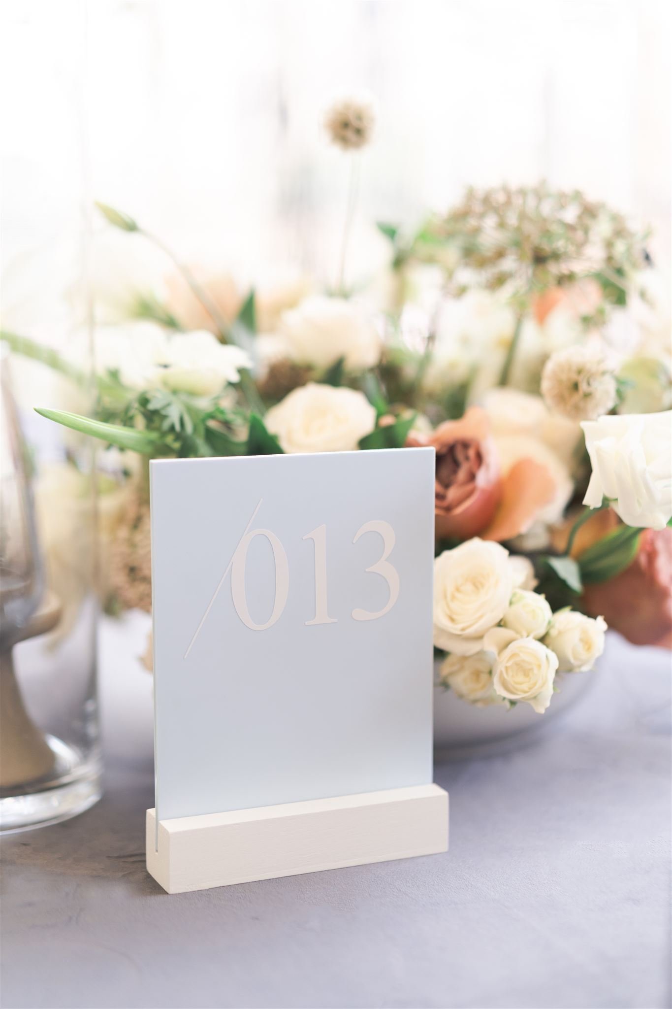 5x7 light blue acrylic table numbers