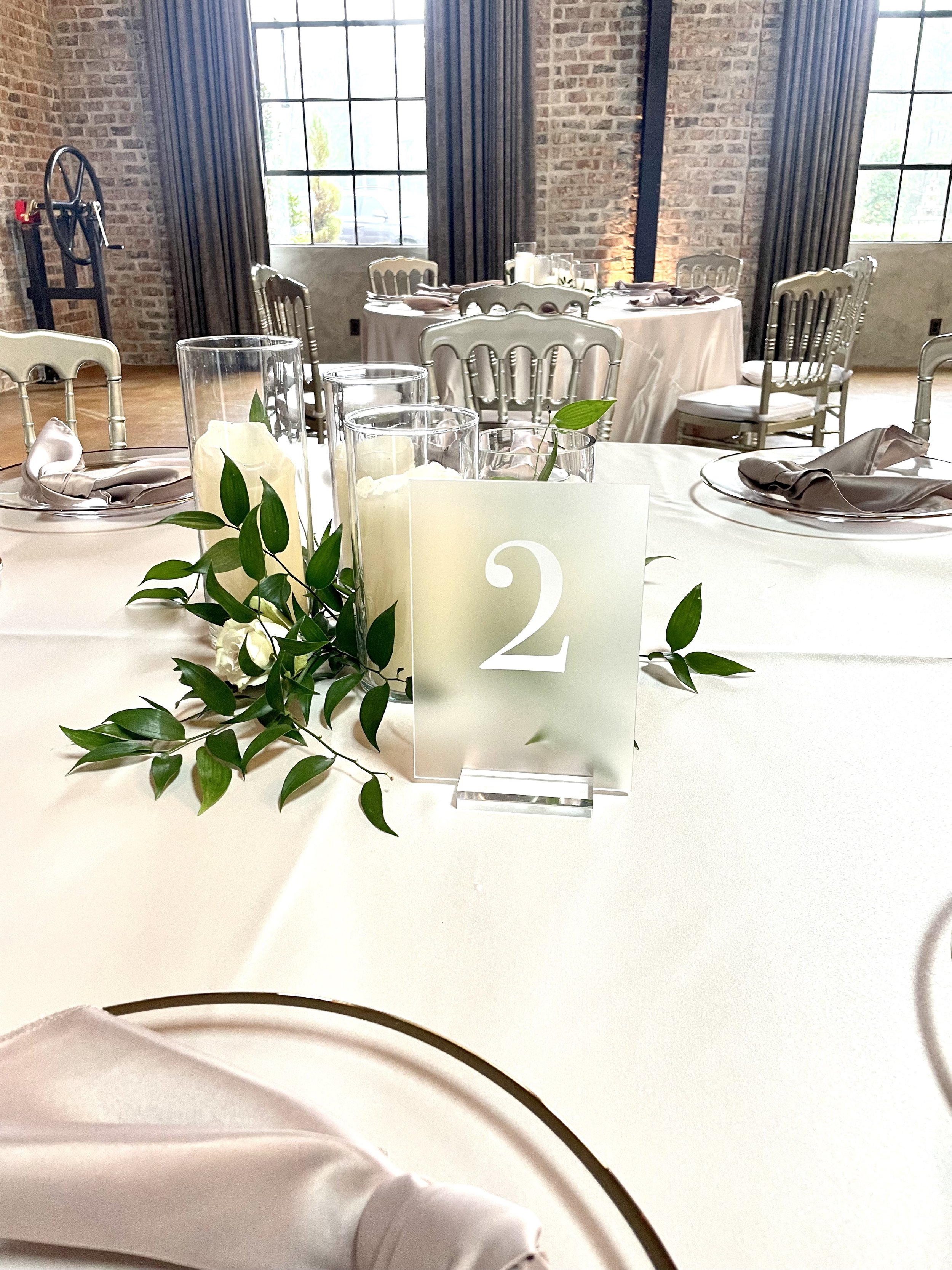 5x7 frosted acrylic table numbers
