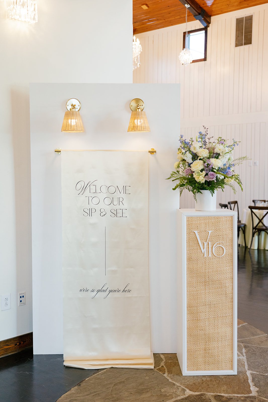 48x88 wall with 16x48 rattan front pillar