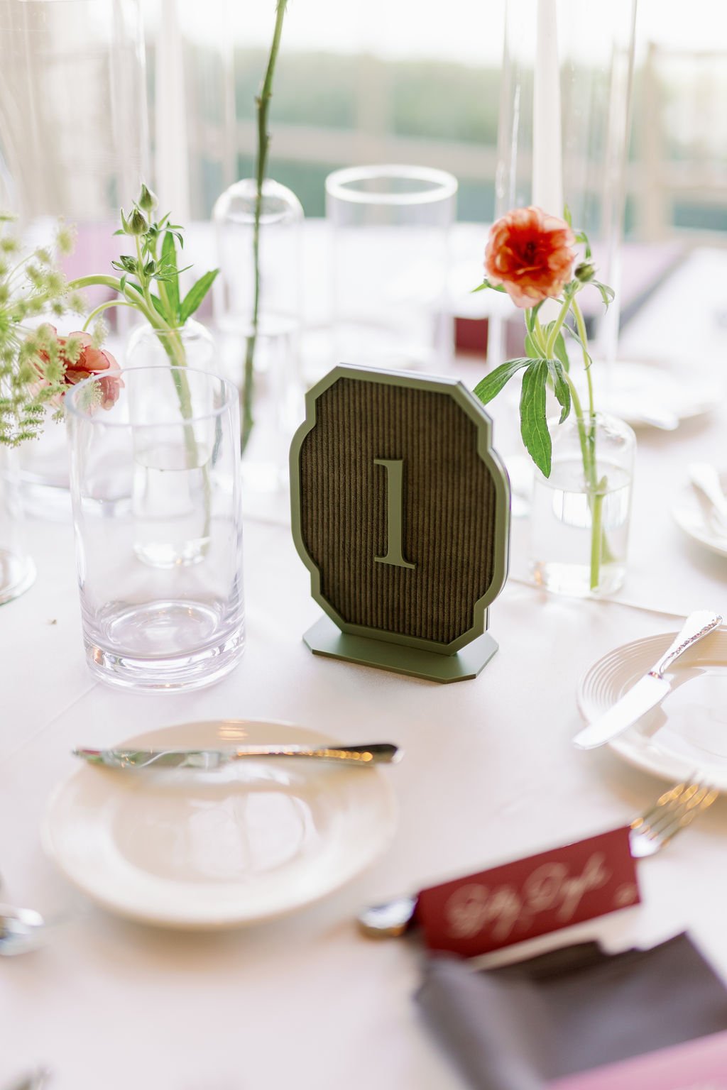 5x7 olive green velvet &amp; acrylic