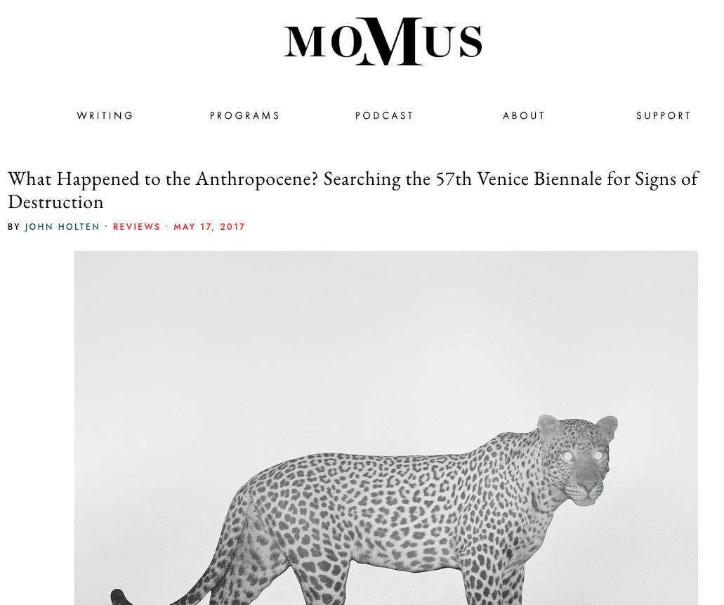 Katja Novitskova Momus Venice Biennale