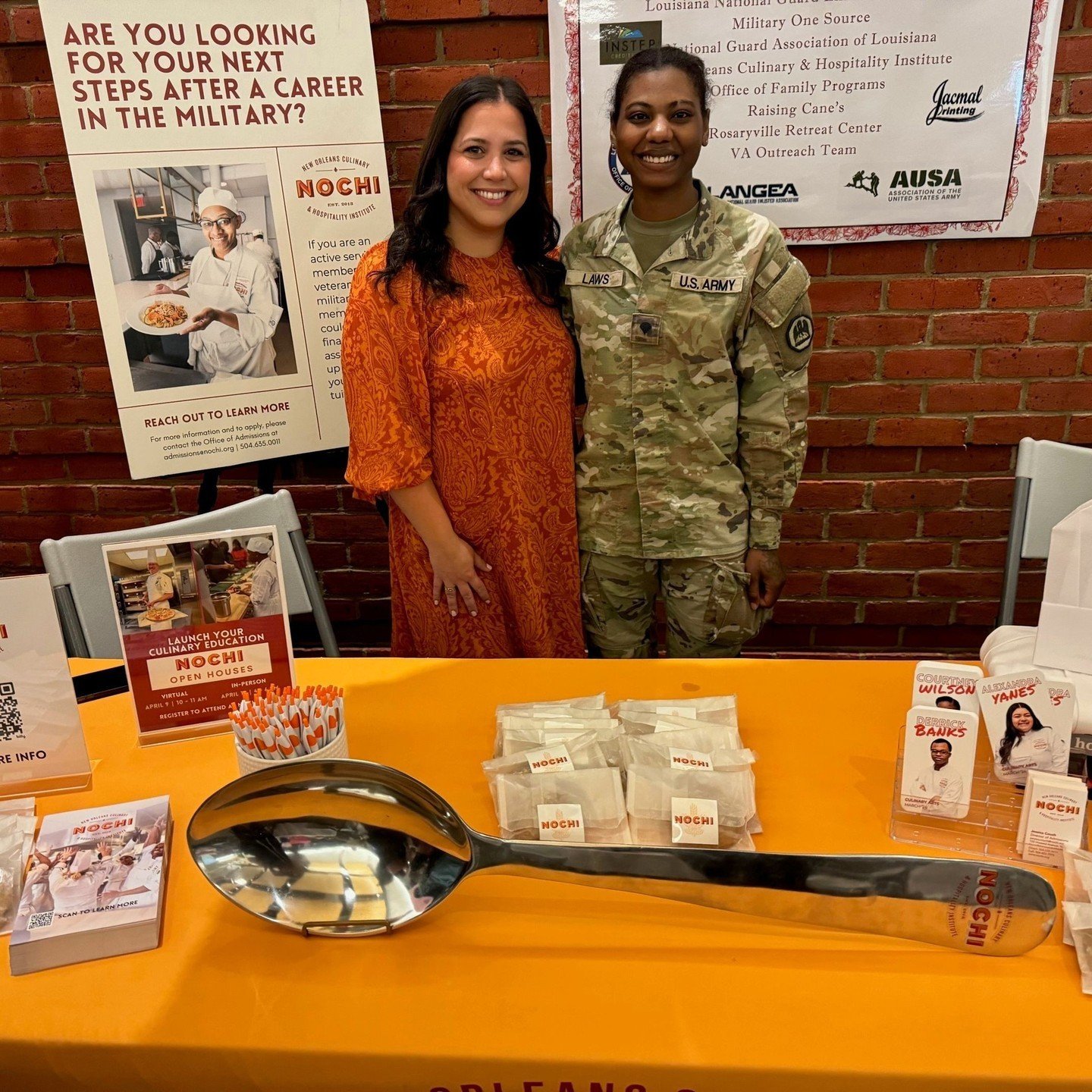 Last Saturday, our Director of Admissions, Jessica Couch, and Kristin Laws, a talented Baking &amp; Pastry student at NOCHI, had the privilege of attending the VA Women's Symposium at Jackson Barracks! This empowering event aimed to address the chall