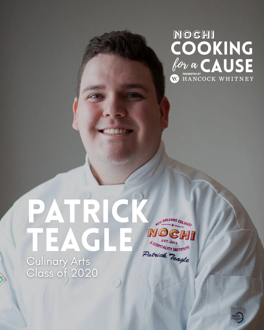 From pop-ups to full-time pros, these NOCHI alumni are bringing the heat to Cooking for a Cause. Get ready for bold flavors and even bolder talent from Patrick Teagle, AJ &amp; Necie Johnson, Krystle Pitcher, Dominique Melancon, Lizzie Algero and Aly