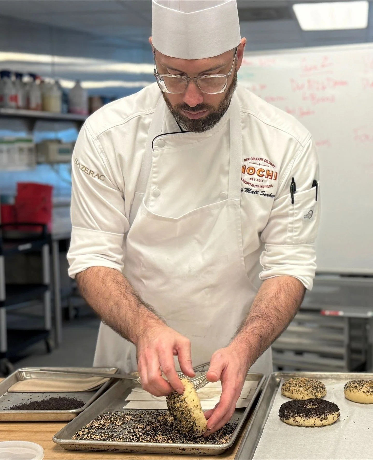 Freshly boiled, perfectly baked, and ready to enjoy 🥯 Our Baking &amp; Pastry Arts students took on bagels last week, learning the techniques that turn simple dough into this chewy, golden favorite.⁠
⁠
Take a bite: www.nochi.org/baking-pastry-arts⁠
