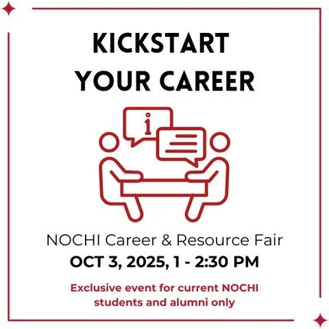 Calling all NOCHI alums! Join us Oct 3 for a career &amp; resource fair, open exclusively to those who have completed our 6-month certificate program. Prominent employers are looking for talented individuals and our resource partners will be on hand 