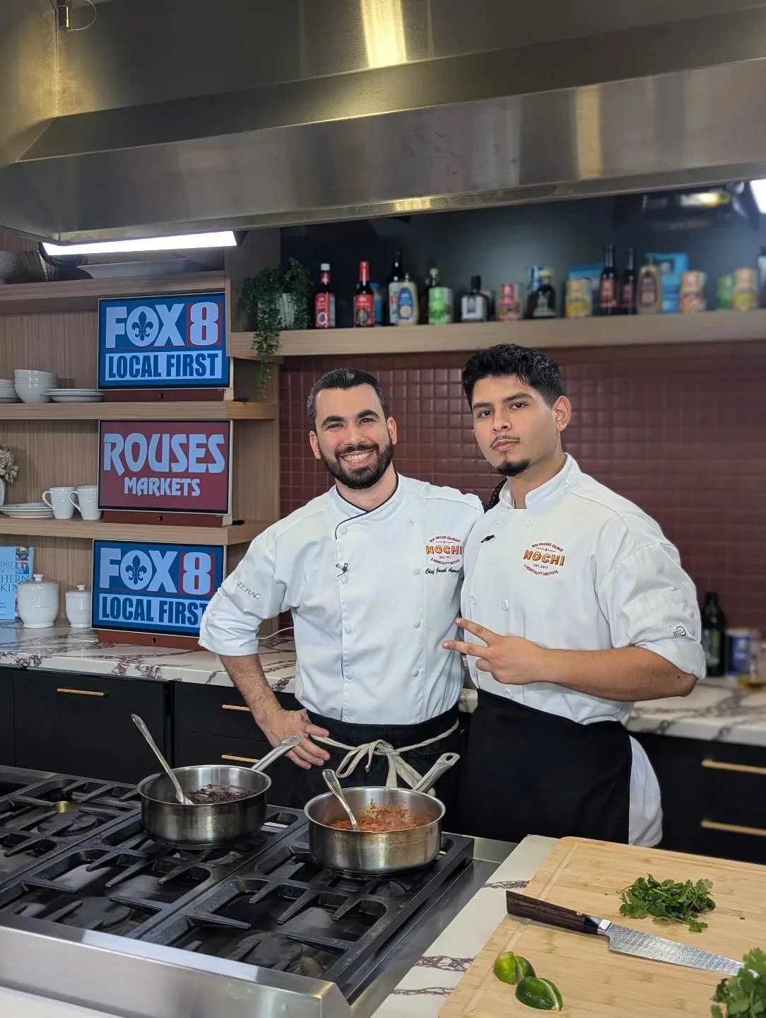 Chef instructor Jacob Anguiano and Culinary Arts student Justin Barajas are on @fox8nola this morning to showcase the tamales and champurrado that he'll be teaching for our NOCHI Chef Instructor Series!

Join Chef Jacob for his Day of the Dead class 
