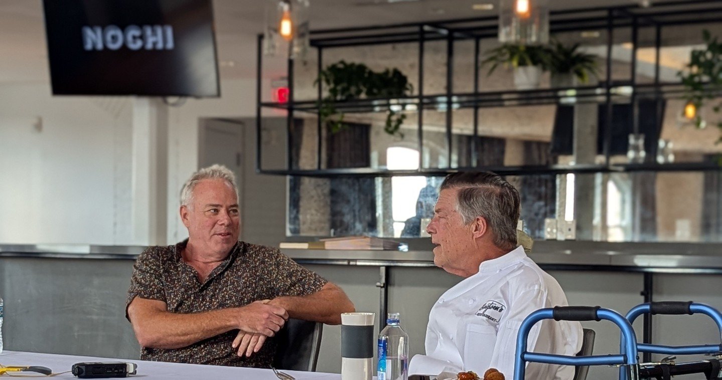 Thank you to @frankbrigtsen and @ianmcnultynola for stopping by NOCHI this afternoon to speak with a group of journalism students from the University of Missouri. It was an inspiring conversation about New Orleans culture, cuisine, and transformation